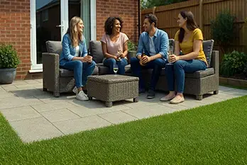 Low maintenance artificial grass to allow for more time for entertaining